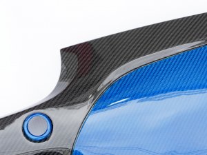 FIAT 500 Custom Dashboard - Carbon Fiber - Blue Candy